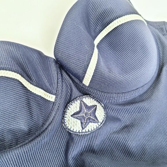 David Swimwear Italy Navy Nautical Star Maliot Bustier One Piece Swimsuit - Picture 3 of 8
